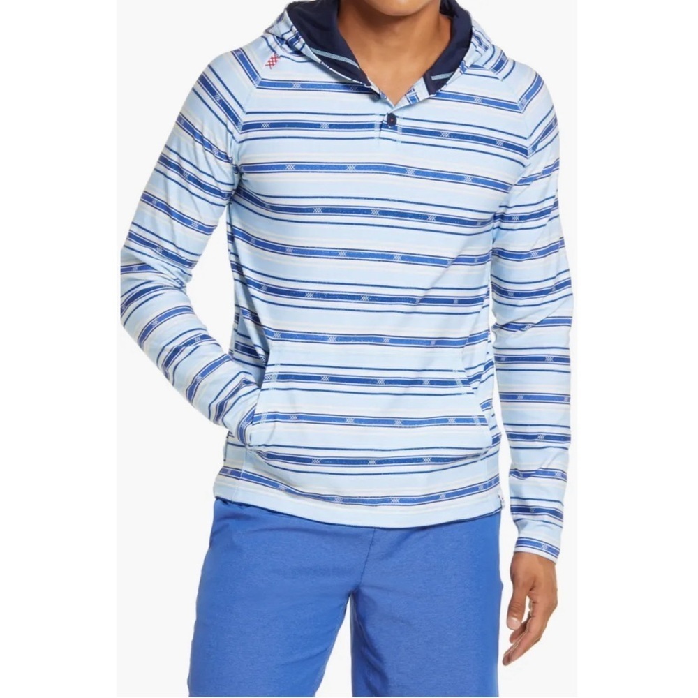 Rhone Endless Sun Bolinas Beach Poncho Hoodie Sweatshirt Blue Men's Sz XL